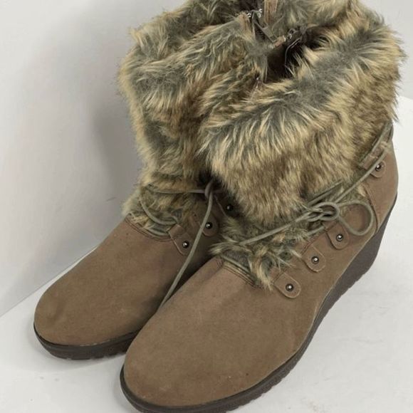 Rampage Brown Faux Leather‎ Jaxson Booties - Picture 1 of 6